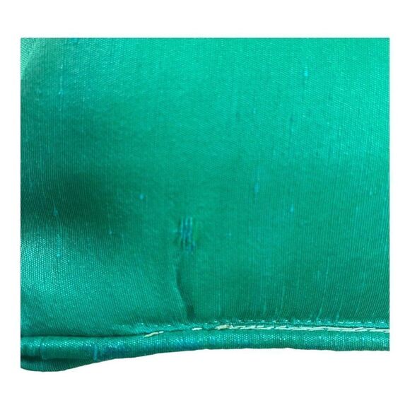 Vintage Hand Made Throw Pillow Crochet Granny Square Boho Decor Green Roseanne - Picture 4 of 8